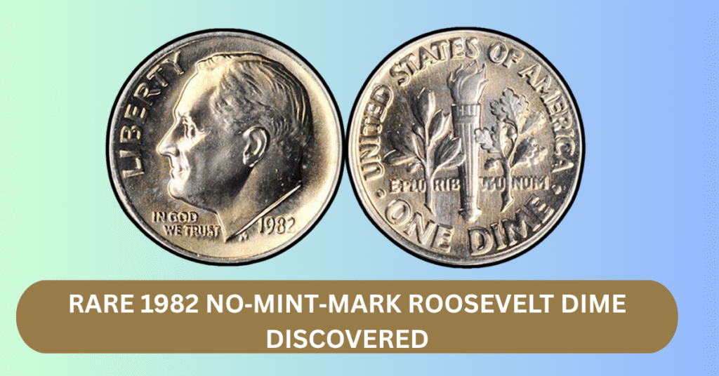 Rare 1982 No‑Mint‑Mark Roosevelt Dime Discovered: Philadelphia Mint Error Worth Over ₹15,000 in Pocket Change Condition